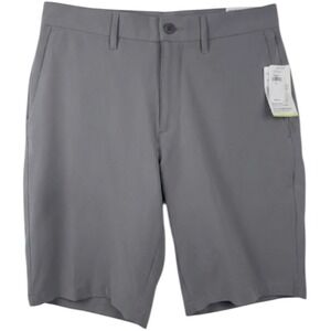 Old Navy Active Mens Size 32 Gray Stretch Tech Go Dry Cool Shorts Zip Pockets